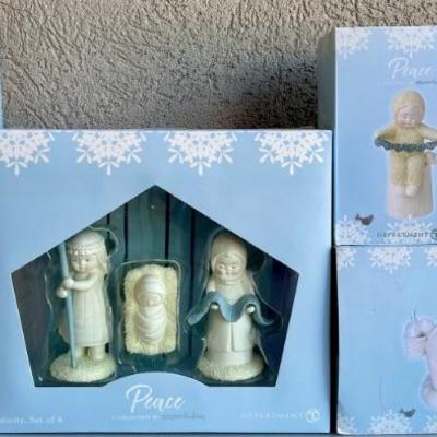 (6) Retired Department 56 Peace Snowbabies - Gathering Starshine, Nativity, Lighting The Way, And More