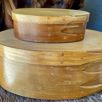 Pair Of Vintage Shaker Wood Boxes
