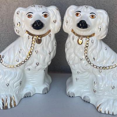 Pair Of Beswick England Staffordshire 10" Dog Figurines