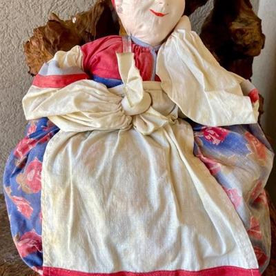 Hand Made And Painted Cloth Face Russain Tea Cozy (as Is)