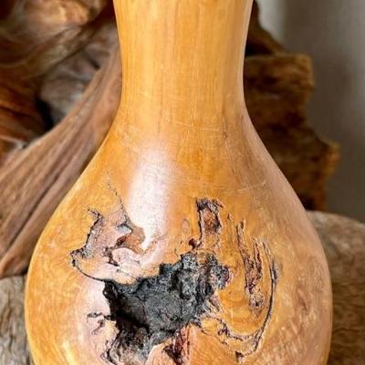 Dan Tredway Signed Hand Turned Aspen Vase Gunnison Colorado 1997 