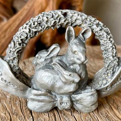 1996 Dawn Weimer " Peace On Earth" Bronze Artist Pewter Christmas Ornament Loveland Co. 