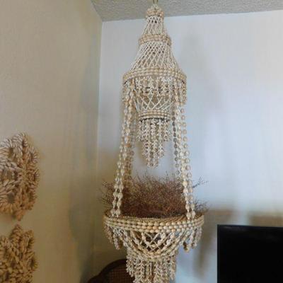 BOHO multi tier hanging shell plant hanger