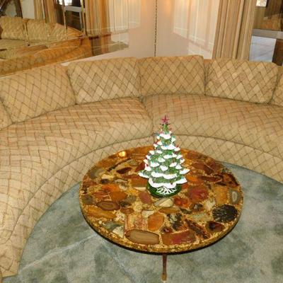 Carl Hodgen geode and agate table c1959