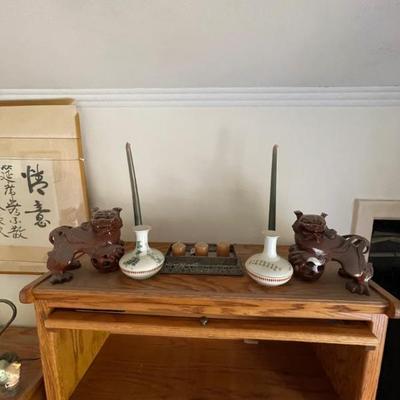 Wooden Foo Dogs 