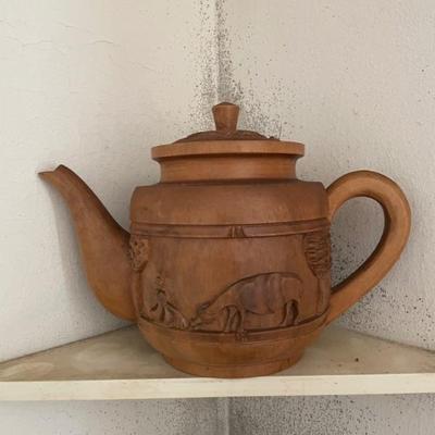 Wooden tea pot 