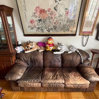 Distressed Leather Sofa 