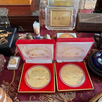 1998 gold plated medallions 
