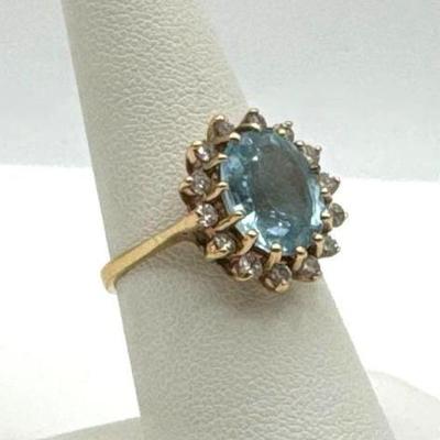 #728 • 14K Gold "X" Diamond Rings, 3.69g
