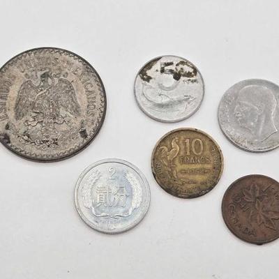 #1708 • (6) Foreign Currency Coins