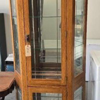 #2516 • Mirrored Corner Curio Cabinet