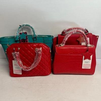 #6010 • NEW!!! (4) Starriness Genuine Leather Women’s Bag