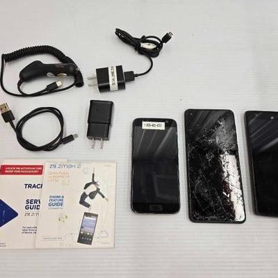 #1934 • (3) Phones, Power Cords & Informational Pamphlets