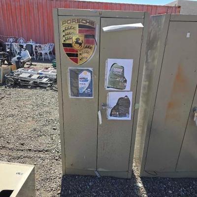 #80408 • Metal Cabinet with Miscellaneous Items