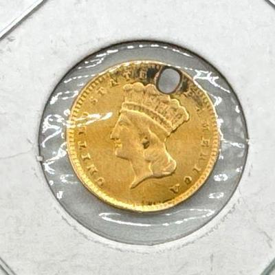 #1200 • 1856 $1 Lady Liberty Head Gold Coin