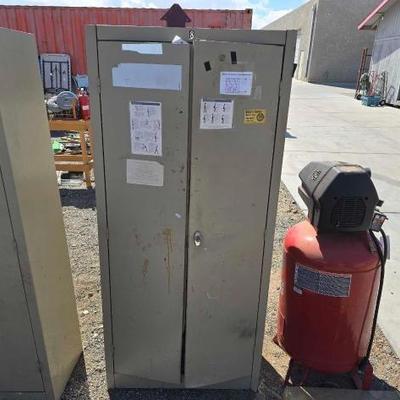 #80402 • Metal Cabinet with Miscellaneous Items