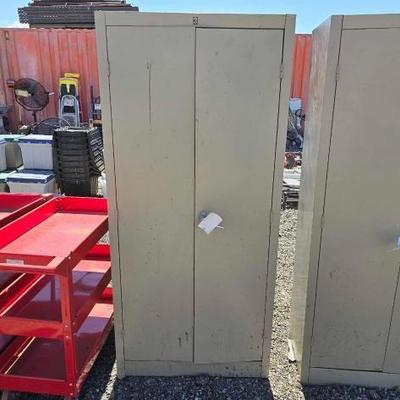 #80416 • Metal Cabinet with Miscellaneous Items