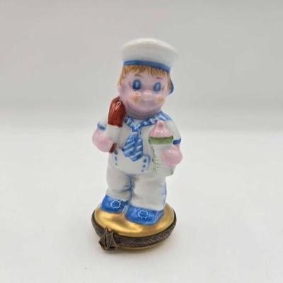 #1974 • Sailer Boy Limoges Trinket Box