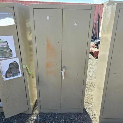 #80406 • Metal Cabinet with Miscellaneous Items