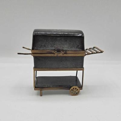 #1950 • BBQ Grill Limoges Trinket Box