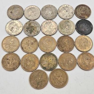 #1514 • (22) $1 Dollar Coins