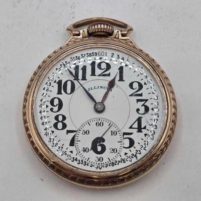#1131 • 10KGF Illinois Pocket Watch
