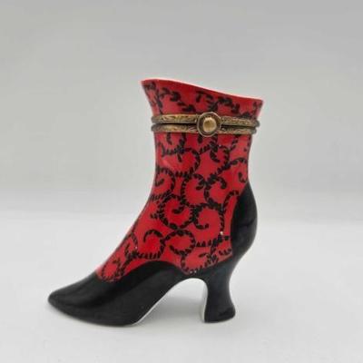 #1970 • High Heel Limoges Trinket Box
