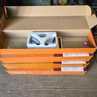 #3018 • NEW!!! (4) Home Decorators Collection 8" Decorative Glass Shelves