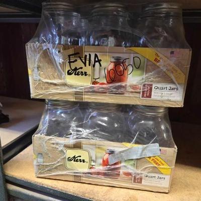 #6050 • NEW!!! 2 Cases Of Kerr Mason Jars with Lids