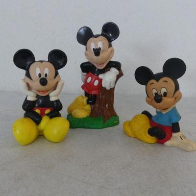 Vintage Mickey Mouse Piggy Banks - 3 in All