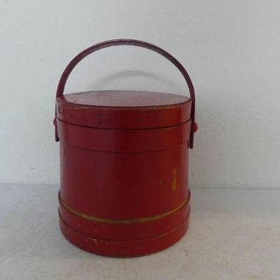 Antique Painted Firkin - Red