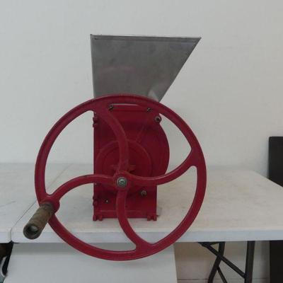 Vintage Apple/Fruit Crusher - Cast Iron Construction with Stainless Steel Parts