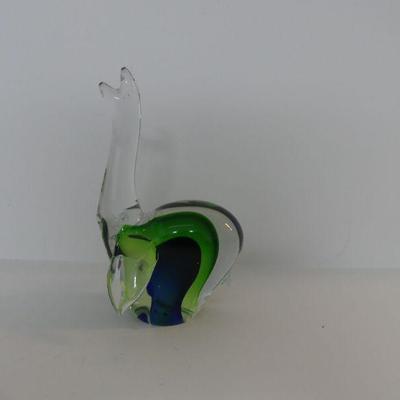 Vintage Murano Emerald Green/Blue Elephant Sculpture/Paperweight