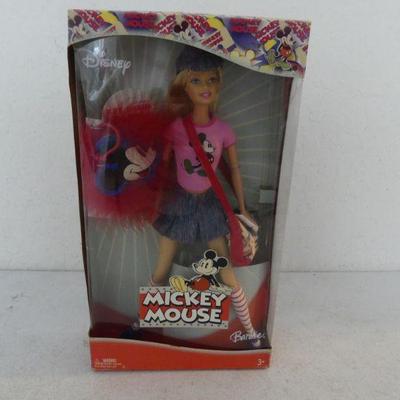 Vintage 2004 Disney/Mattel Barbie Loves Mickey Mouse Barbie Doll #H6468 - New in Box