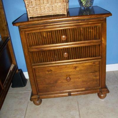 2nd Wood 2 Drawer Nightstand