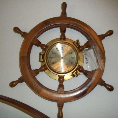 Ship's Wheel Wall Clock