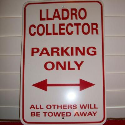 Lladro Collector Parking sign