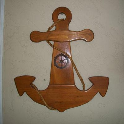 Wood Anchor Wall Decor