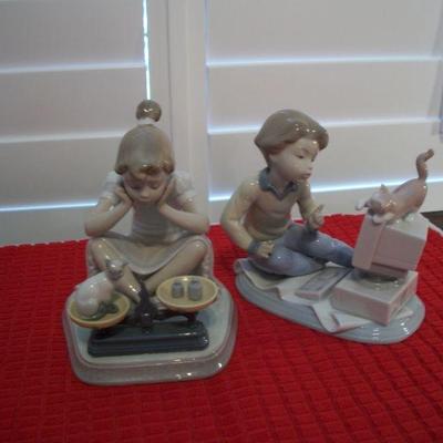 Vintage Lladro porcelain "How you've Grown" Figurine ; "Programming Pals" .