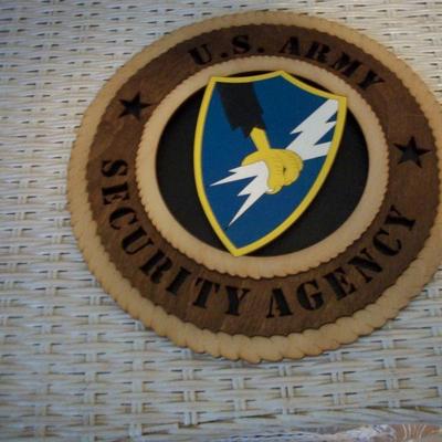 U.S. Army Security Agency Wood Wall Art