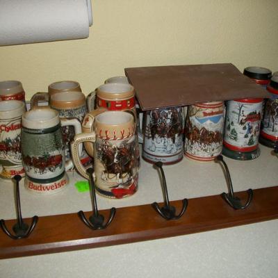 Vintage Budweiser Beer Steins