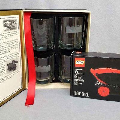 Exclusive Employee Only Lego Duck and Glass Set