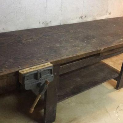Unique Artisan-made Work Bench with Vice