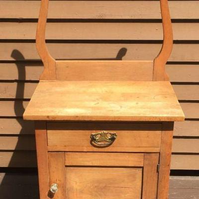 Antique Victorian Style Washstand with Towel Rack