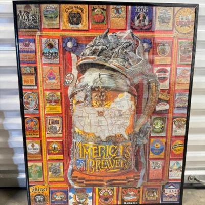 Vintage "America's Brewers" Jigsaw Puzzle Art	