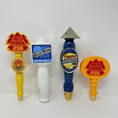 Vintage & Classic Beer Tap Handle Collection: Red Hook, Blue Moon +	