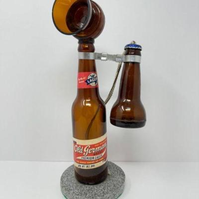 Rustic Beer Bottle Phone w/ Old German Lager Branding	