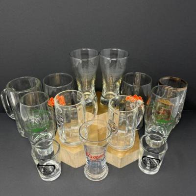 Vintage Beer Stein and Glassware Collection - Set of 13	
