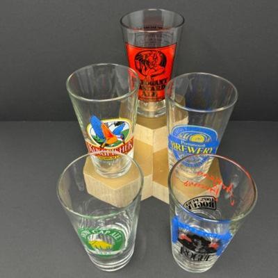 Vintage Beer Print Glasses: Kingfisher, Snow Cap, Ale Story & More	