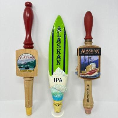 Alaskan Amber Beer Tap Handle Trio	